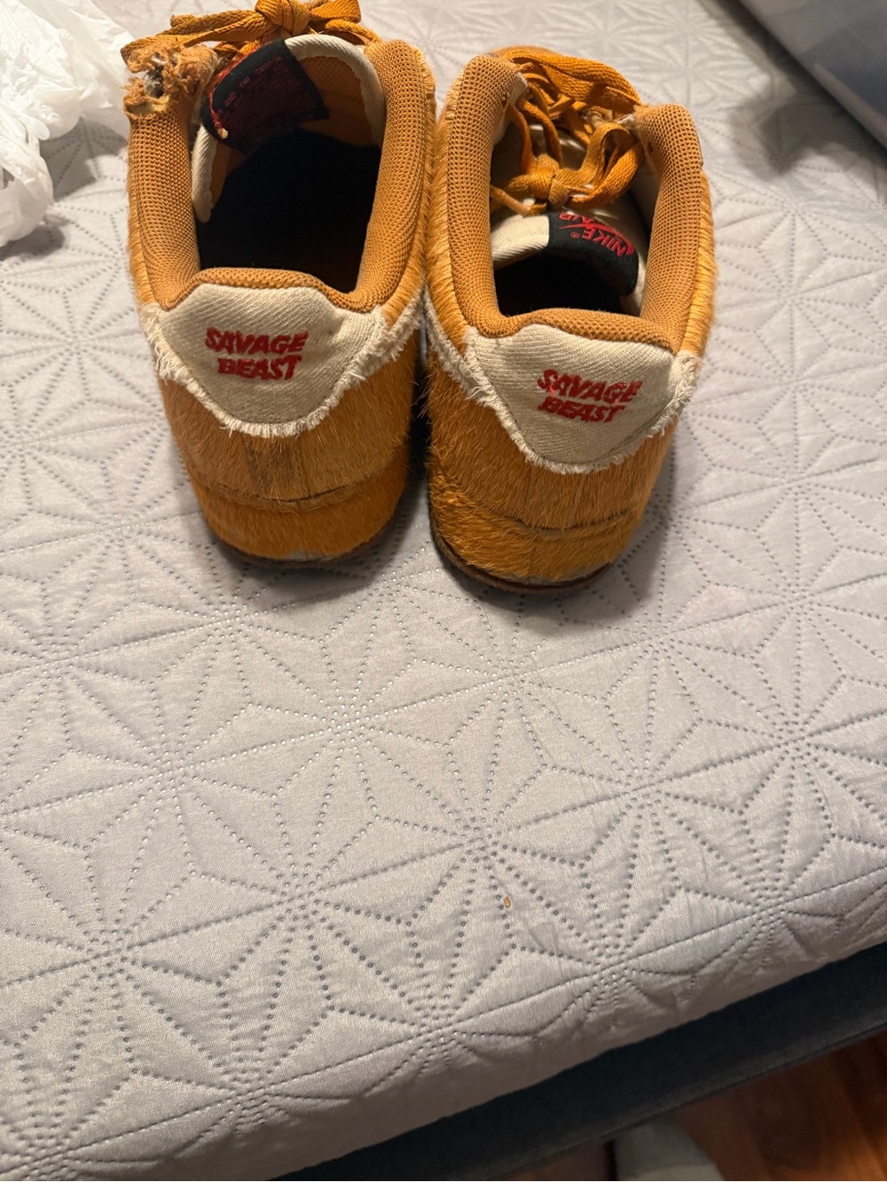 Nike  "Savage Beast" Orange and Cream Sneakers